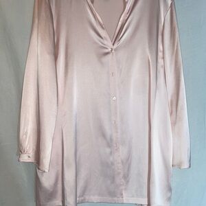 NWOT EILEEN FISHER Elegant Baby Pink Silk 3/4 sleeve Blouse